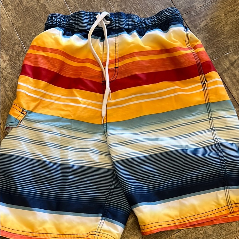 Kanu Surf Athletic Red and Orange Shorts Vibrant Design